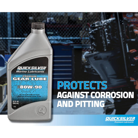 OEM Mercury / Quicksilver 80W-90 Premium Gear Lube, Marine Engine, 32 oz. 858058Q01