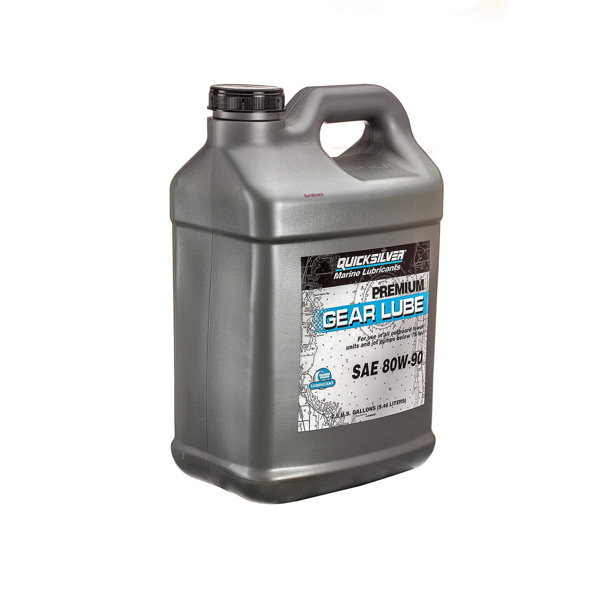 OEM Mercury / Quicksilver 80W-90 Premium Gear Lube, Marine Engine, 2.5 Gallon 858059Q01