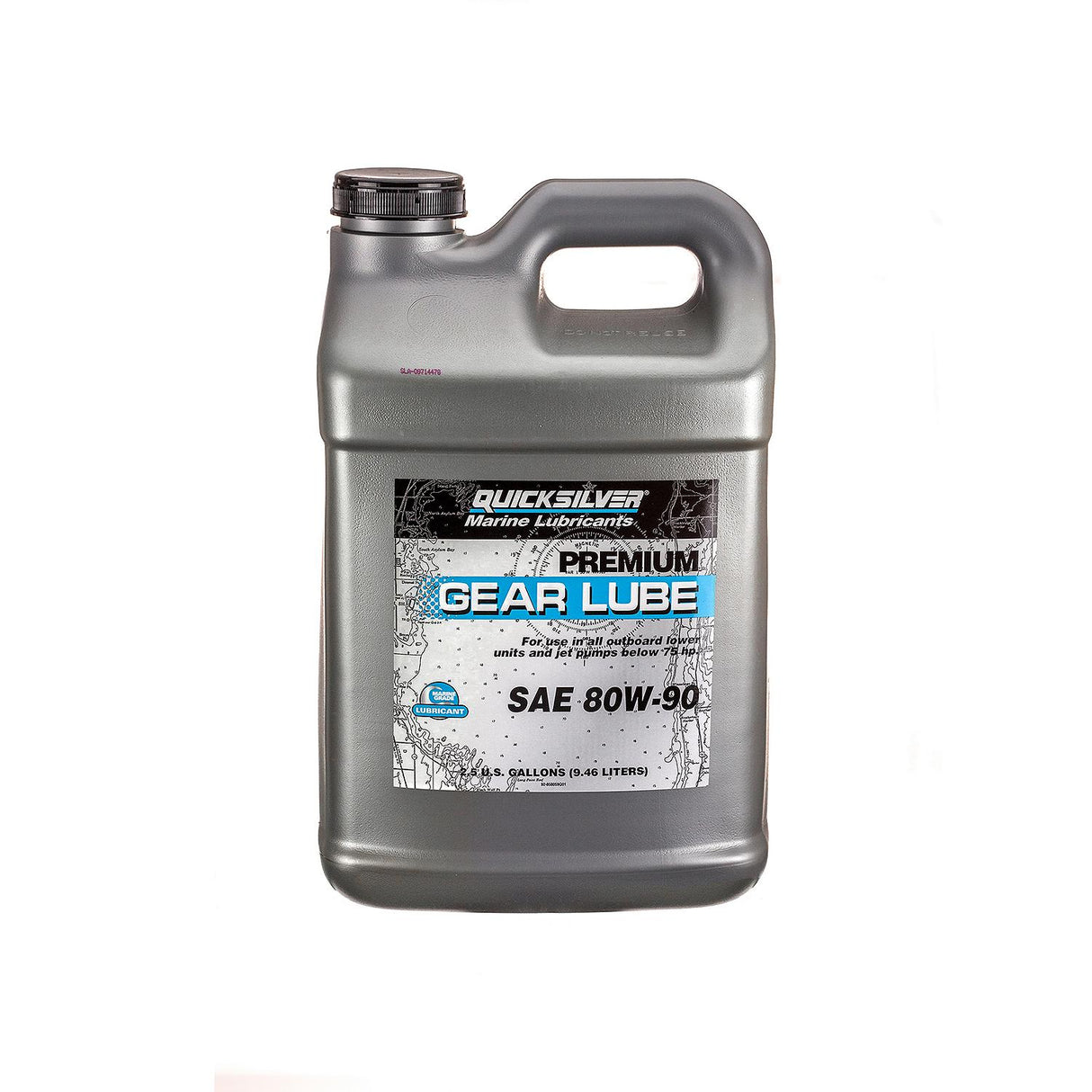 OEM Mercury / Quicksilver 80W-90 Premium Gear Lube, Marine Engine, 2.5 Gallon 858059Q01