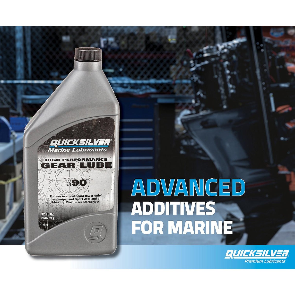 OEM Mercury / Quicksilver 802851Q02 SAE 90 High Performance Gear Lube, 8 Oz.