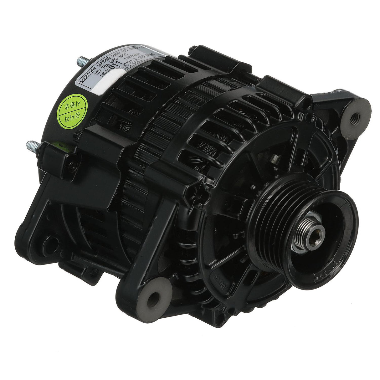 OEM Mercury / Quicksilver 863077T 65 Amp Alternator, Delco, Serpentine Belt for Various MerCruiser Engines and High Output Inboard Engines