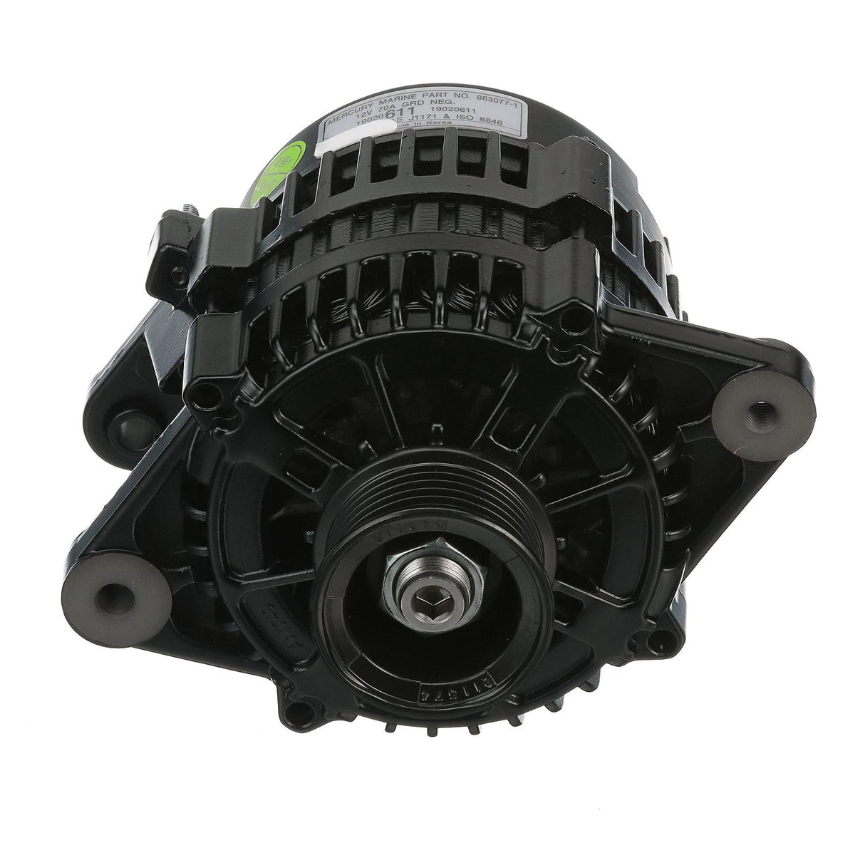 OEM Mercury / Quicksilver 863077T 65 Amp Alternator, Delco, Serpentine Belt for Various MerCruiser Engines and High Output Inboard Engines