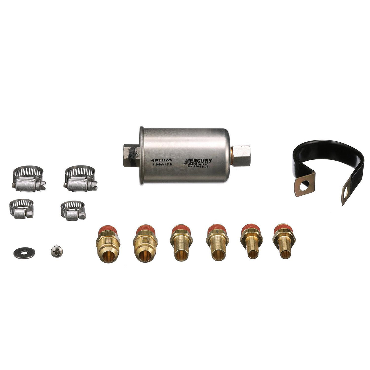 OEM Mercury / Quicksilver 864572A1 Replacement Inline Fuel Filter Kit for MerCruiser Sterndrive and Inboard Gasoline Engines