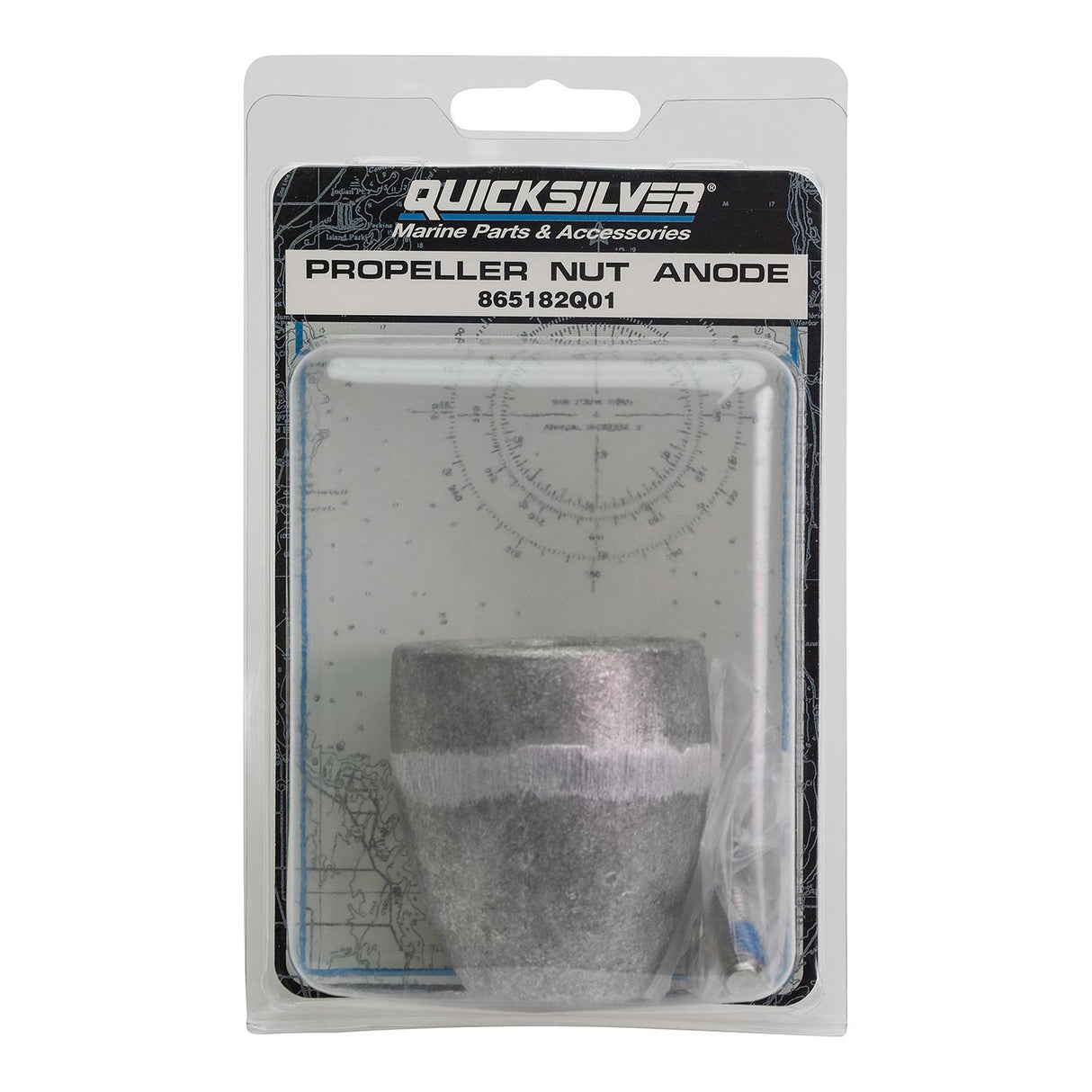 OEM Mercury / Quicksilver Aluminum Propeller Nut Anode Bravo III 3 865182Q01