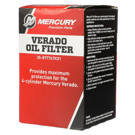 Mercury 4-Stroke Engine Oil Filter 877767K01 for Mercury L4 135-200hp Verado Outboards
