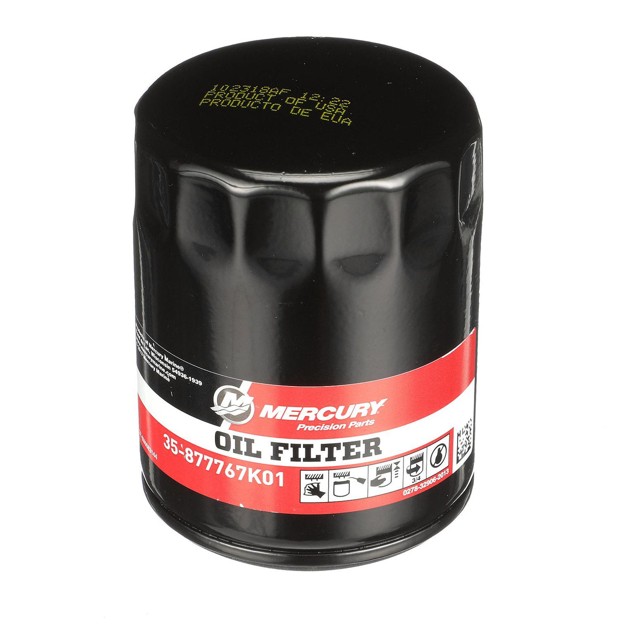 Mercury 4-Stroke Engine Oil Filter 877767K01 for Mercury L4 135-200hp Verado Outboards