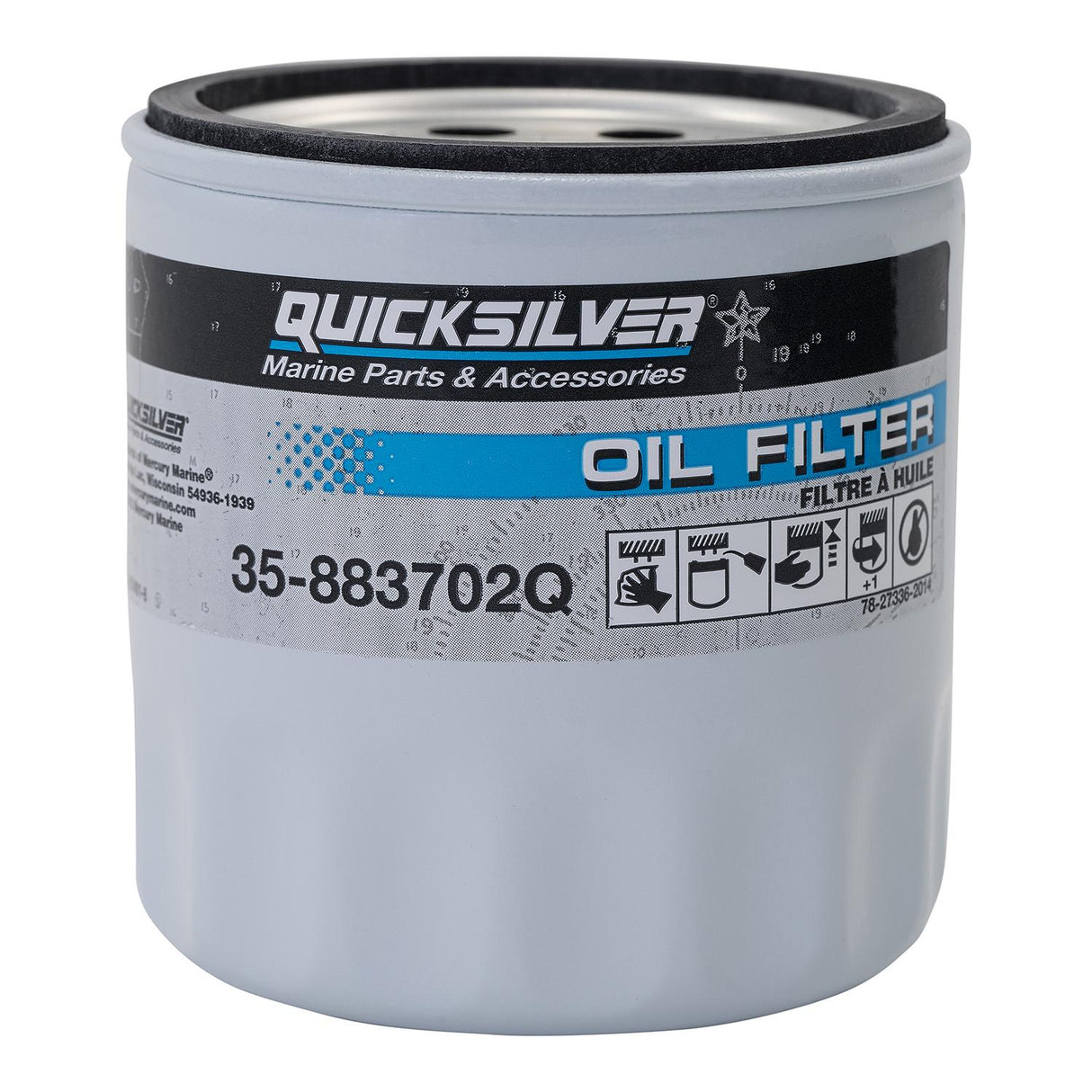 OEM Mercury / Quicksilver 883702Q Engine Block Mount Oil Filter for V6 MerCruiser Sterndrive Engines