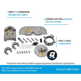 OEM Mercury / Quicksilver Magnesium Anode Kit Alpha One Gen II Drives 888755Q03