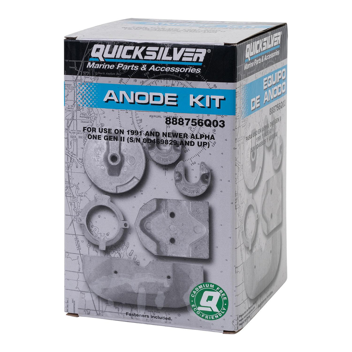 OEM Mercury / Quicksilver Aluminum Anode Kit Alpha One Gen II Drives 888756Q03