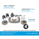 OEM Mercury / Quicksilver Magnesium Anode Kit Bravo III  (2003+) 888760Q04