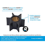 OEM Mercury / Quicksilver 89984T4 Water Pump Impeller for Mercury OptiMax 2.5 L Non-Pro Outboards