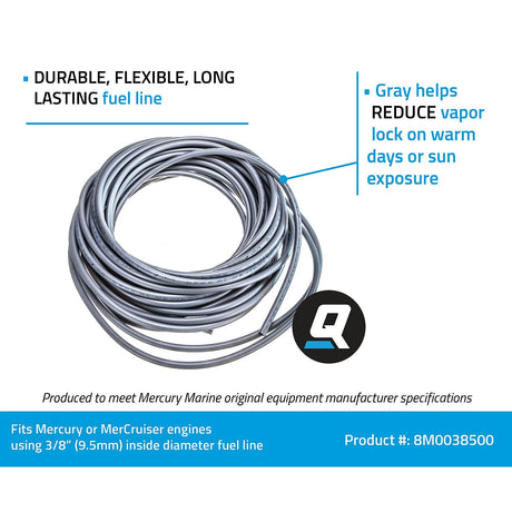 Quicksilver 8M0038500 100-Foot 5/16-Inch Fuel Hose Spool for Mercury, Mariner, Force & MerCruiser — product gallery view 5