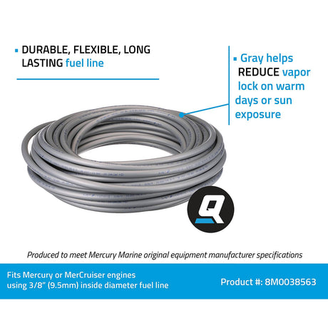 Quicksilver 8M0038563 100-Foot 3/8-Inch Fuel Hose Spool for Mercury, Mariner, Force & MerCruiser — product gallery view 3