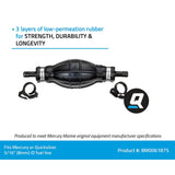OEM Mercury / Quicksilver 8M0061875 Primer Bulb w/ 2 Hose Clamps for 5/16 In. (8mm) Fuel Lines