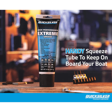 OEM Mercury / Quicksilver 8M0071838  High Performance Multi-Purpose Extreme NLGI 2 Marine Grease, 8 Oz. Tube
