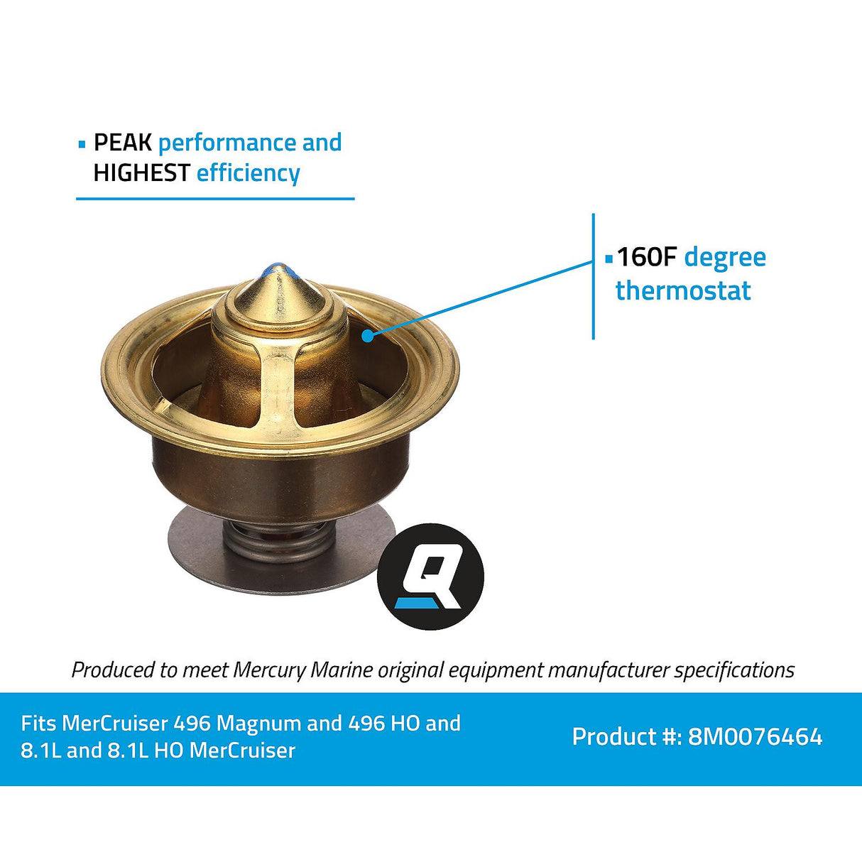 OEM Mercury / Quicksilver 8M0076464 Replacement Thermostat