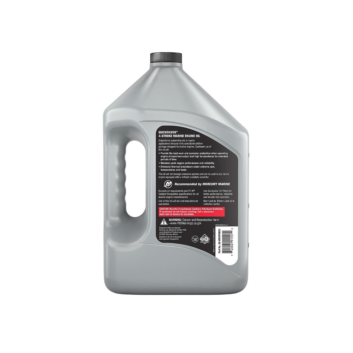 OEM Mercury / Quicksilver 25W-40 4-Stroke Synthetic Blend Marine Outboard And Sterndrive Engine Oil, 1 Gallon