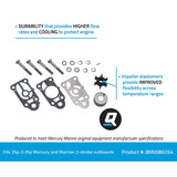OEM Mercury / Quicksilver 8M0080264 Water Pump Repair Kit for Mercury and Mariner 3.3hp Outboards