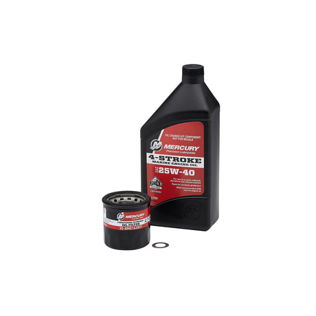 Mercury 8M0081914 SAE 25W-40 4-Stroke Outboard Oil Change Kit for Mercury 15/20hp Carbureted Outboards