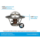 OEM Mercury / Quicksilver 8M0089715 Replacement Thermostat 140 Degree F, Various MerCruiser Sterndrives