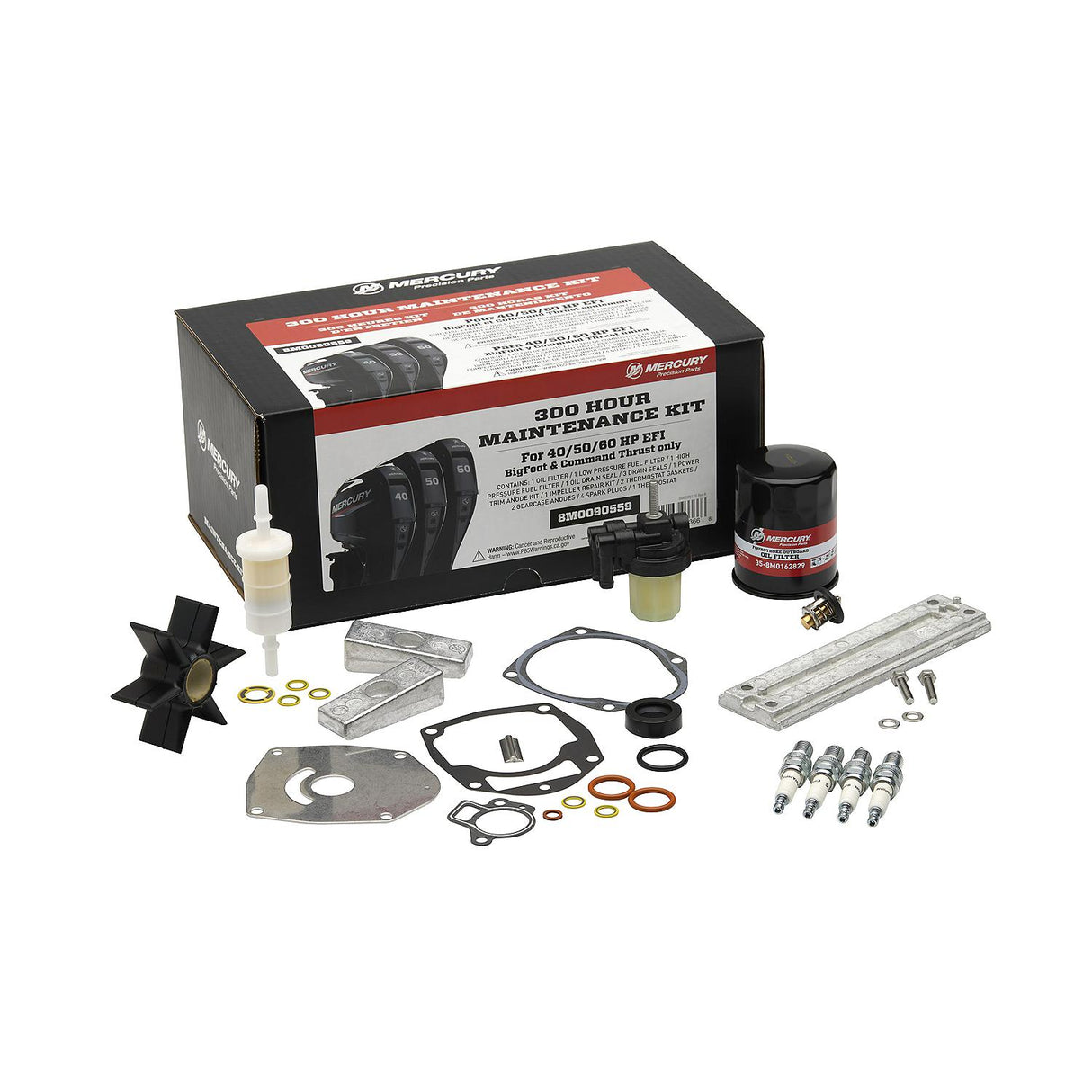 Mercury 40-60hp FourStroke EFI Command Thrust 300 Hour Maintenance Kit