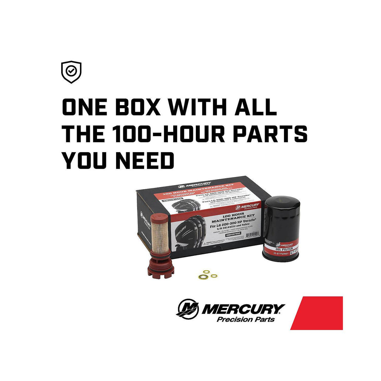 Mercury L6 200-300hp Verado 100 Hour Maintenance Kit