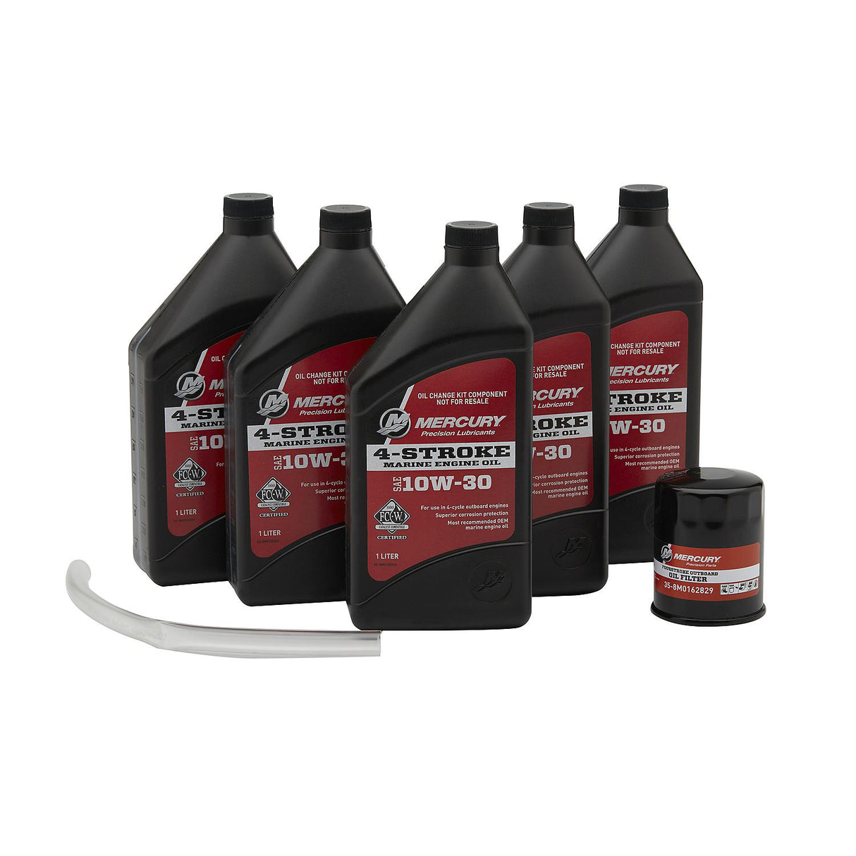 Mercury 8M0107510 SAE 10W-30 4-Stroke Outboard Oil Change Kit for Mercury 2.1L 75/90/115hp EFI Outboards