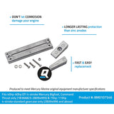 OEM Mercury / Quicksilver 8M0107546 Aluminum Anode Kit for Select Mercury 40-115hp Outboards