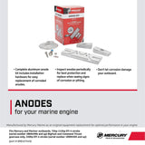 Mercury Aluminum Anode Kit 8M0107549 for Select Mercury and Mariner 75-150hp FourStroke Outboards