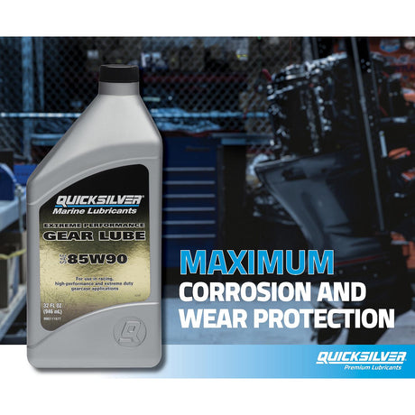 OEM Mercury / Quicksilver 85W-90 Extreme Performance Gear Lube For Outboard and Sterndrive Engines, 1 Gallon 8M0111679