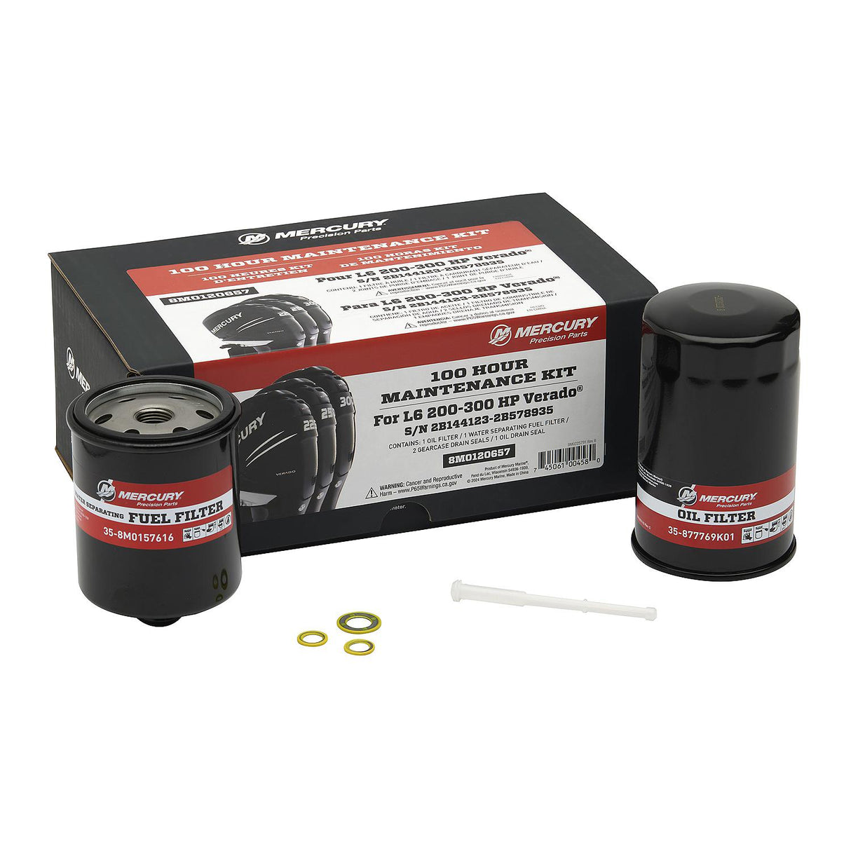 Mercury L6 200-400hp Verado EFI 100 Hour Maintenance Kit