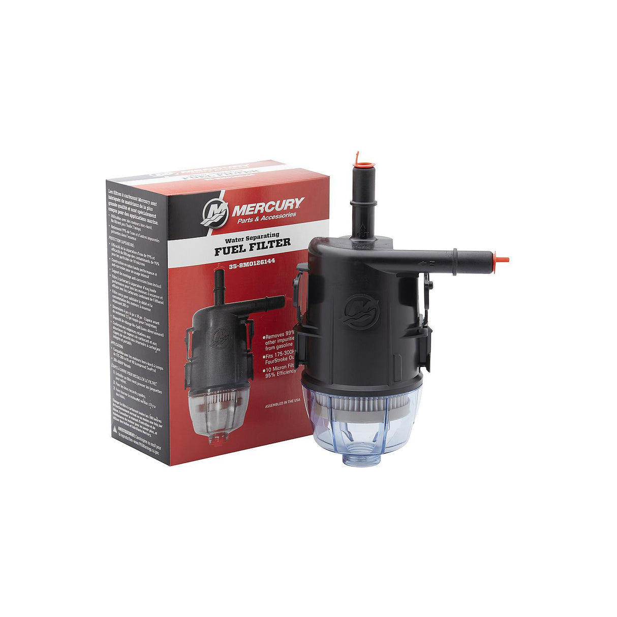 Mercury Water Separating Fuel Filter 8M0126144 for Mercury V6 and V8 FourStroke Outboards