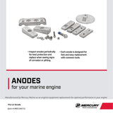 Mercury Aluminum Anode Kit 8M0126671 for Mercury L6 200-300hp Verado Outboards