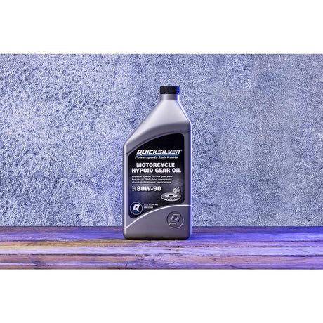 OEM Mercury / Quicksilver 8M0128380 80W-90 Motorcycle Hypoid Gear Oil, 1 Qt.