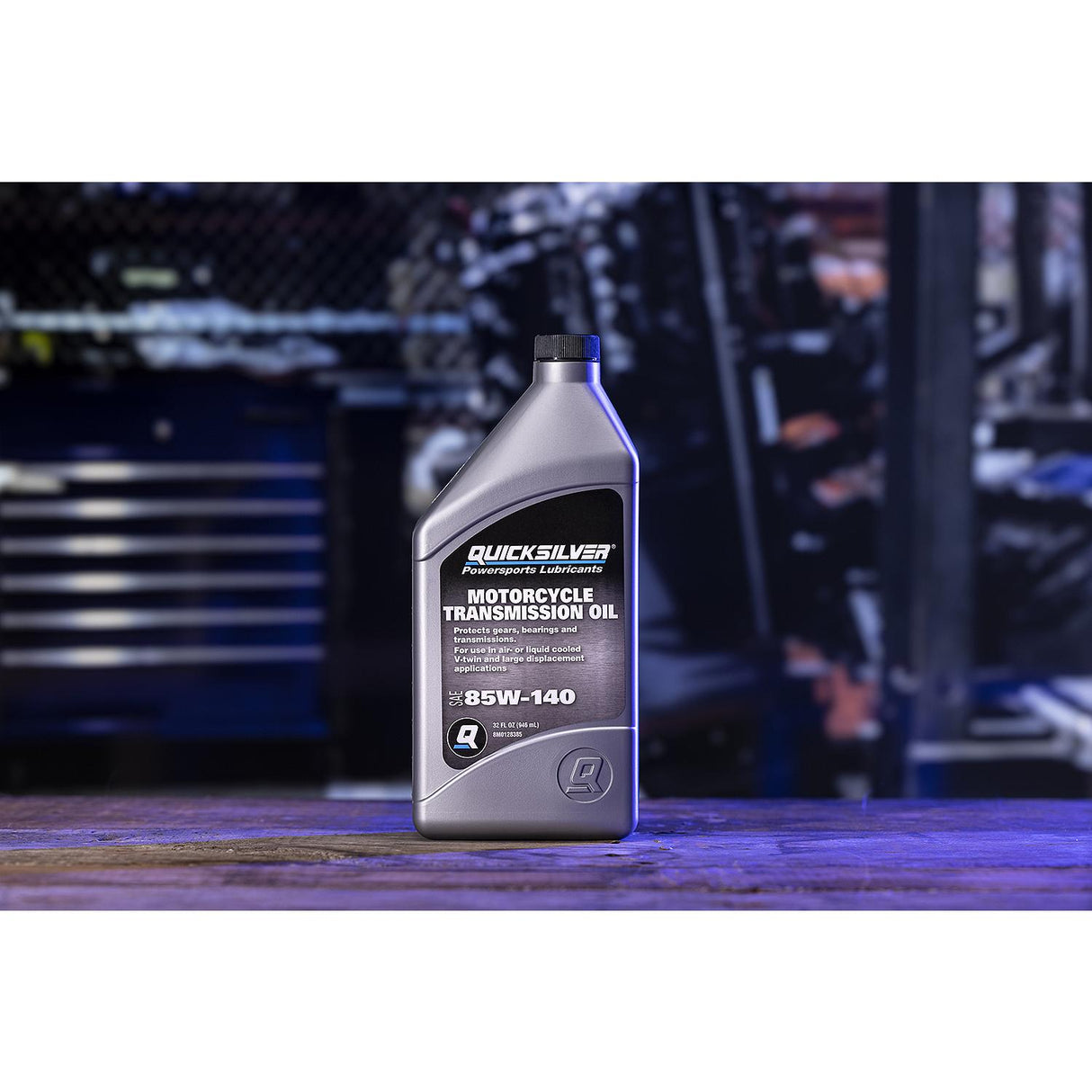 OEM Mercury / Quicksilver 8M0128385 85W-140 Motorcycle Transmission Oil, 1 Qt.