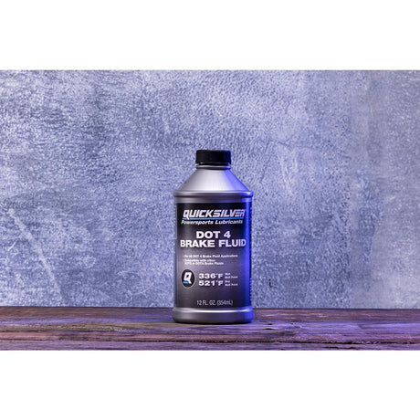 OEM Mercury / Quicksilver 8M0128415 DOT 4 Brake Fluid for Marine, Automotive and Powersports Brake Systems, 12 oz.