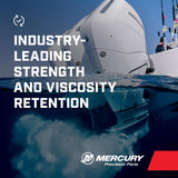 Mercury 8M0142141 SAE 10W-30 Synthetic Blend 4-Stroke Marine Engine Oil - 1 Quart Bottle