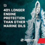 Mercury 8M0142141 SAE 10W-30 Synthetic Blend 4-Stroke Marine Engine Oil - 1 Quart Bottle