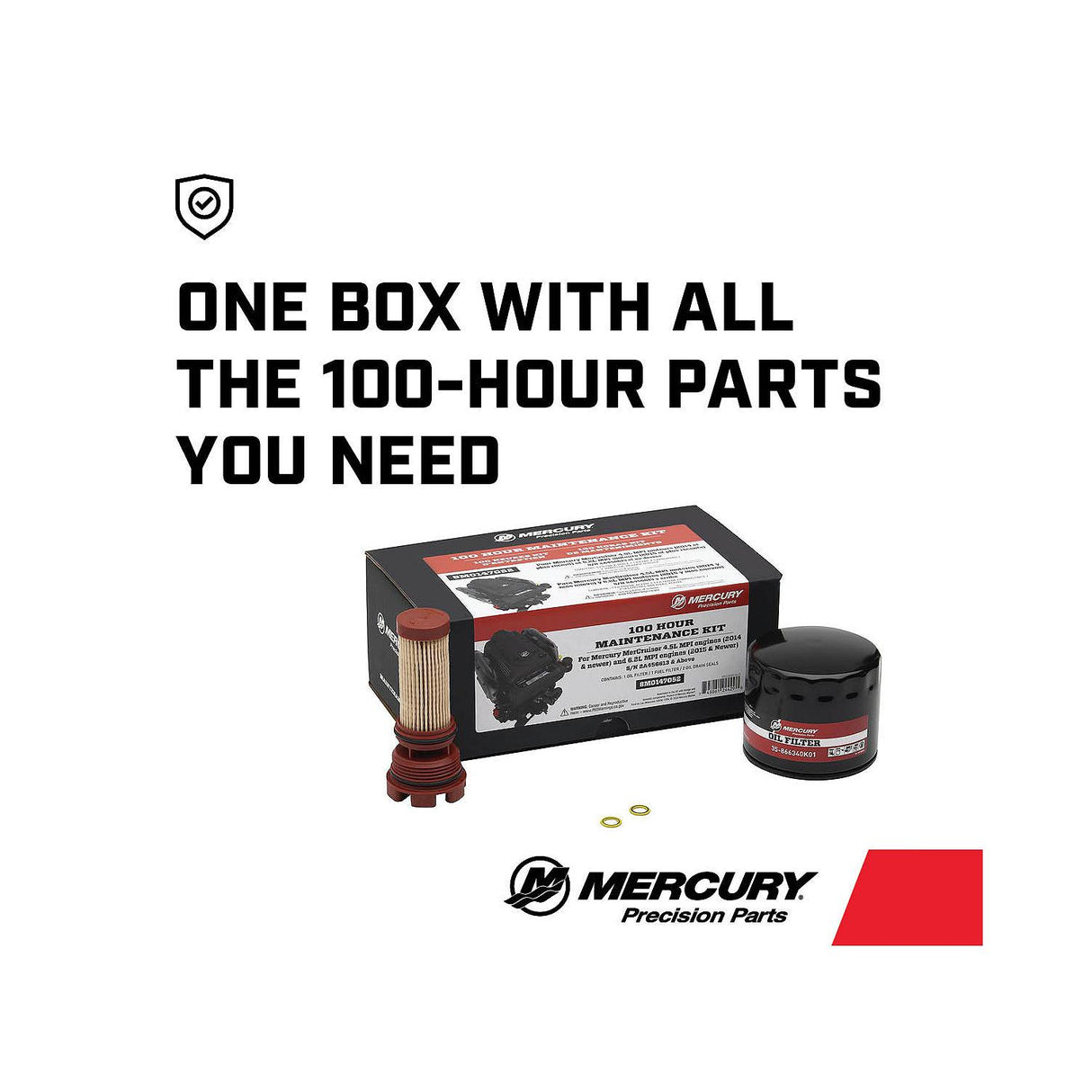 MerCruiser 4.5L V6 and 6.2L V8 Sterndrive and Inboard Engine 100 Hour Maintenance Kit