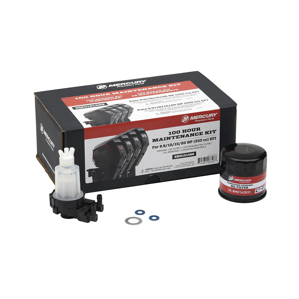 Mercury 9.9-20hp FourStroke EFI 100 Hour Maintenance Kit