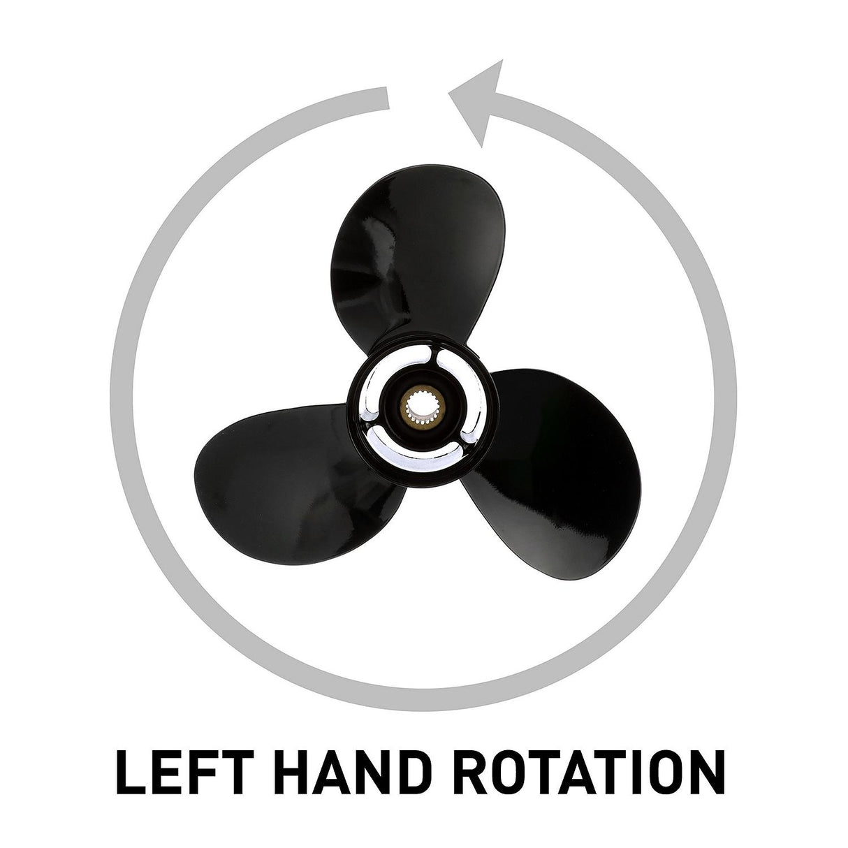 OEM Mercury / Quicksilver Black Diamond Bravo Two Propeller Black Finish, 19.5" Diameter x 13" Pitch, Left Hand Rotation