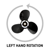 OEM Mercury / Quicksilver Black Diamond Bravo Two Propeller Black Finish, 19.5" Diameter x 13" Pitch, Left Hand Rotation