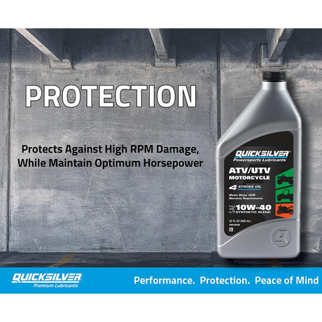 OEM Mercury / Quicksilver 10W-40 Synthetic Blend ATV/UTV/Motorcycle Oil, 1 Gallon