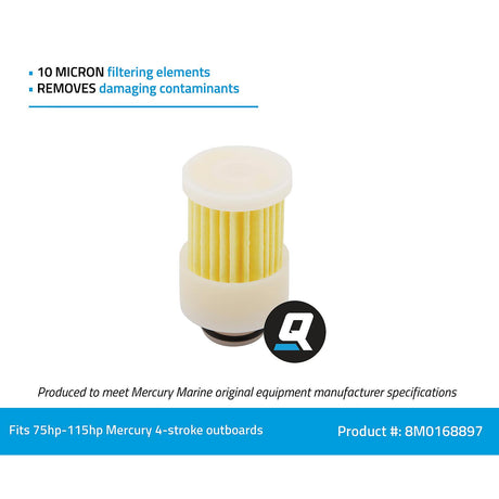 OEM Mercury / Quicksilver 8M0168897 Fuel Filter Kit for Mercury 4-Stroke 75-115hp Outboards