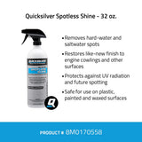 OEM Mercury / Quicksilver Spotless Shine For Marine Boats and Outboard Engines, RV and Powersports, 32 oz.
