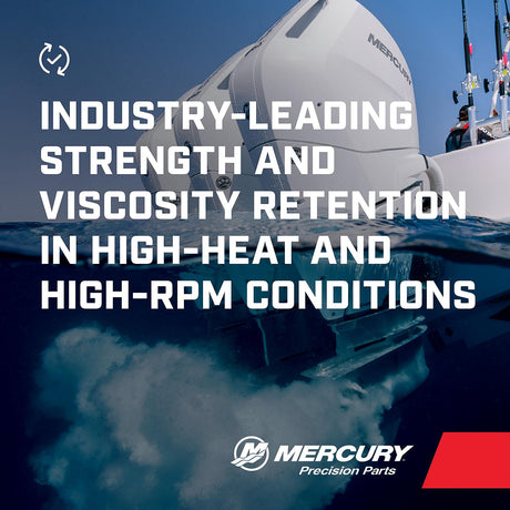 Mercury 8M0173223 SAE 10W-30 Full Synthetic 4-Stroke Marine Engine Oil - 1 Quart Bottle