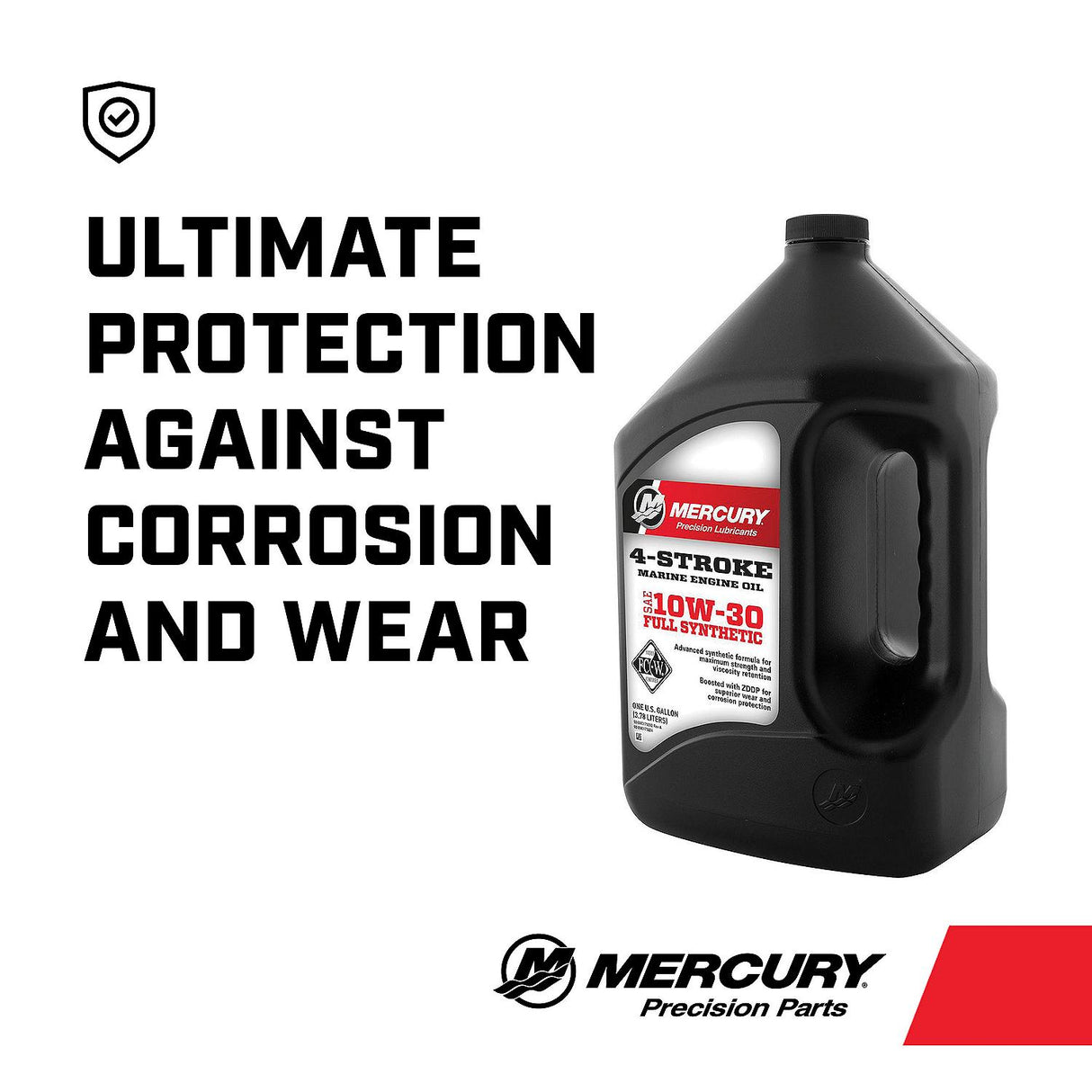 Mercury 8M0173224 SAE 10W-30 Full Synthetic 4-Stroke Marine Engine Oil - 1 Gallon