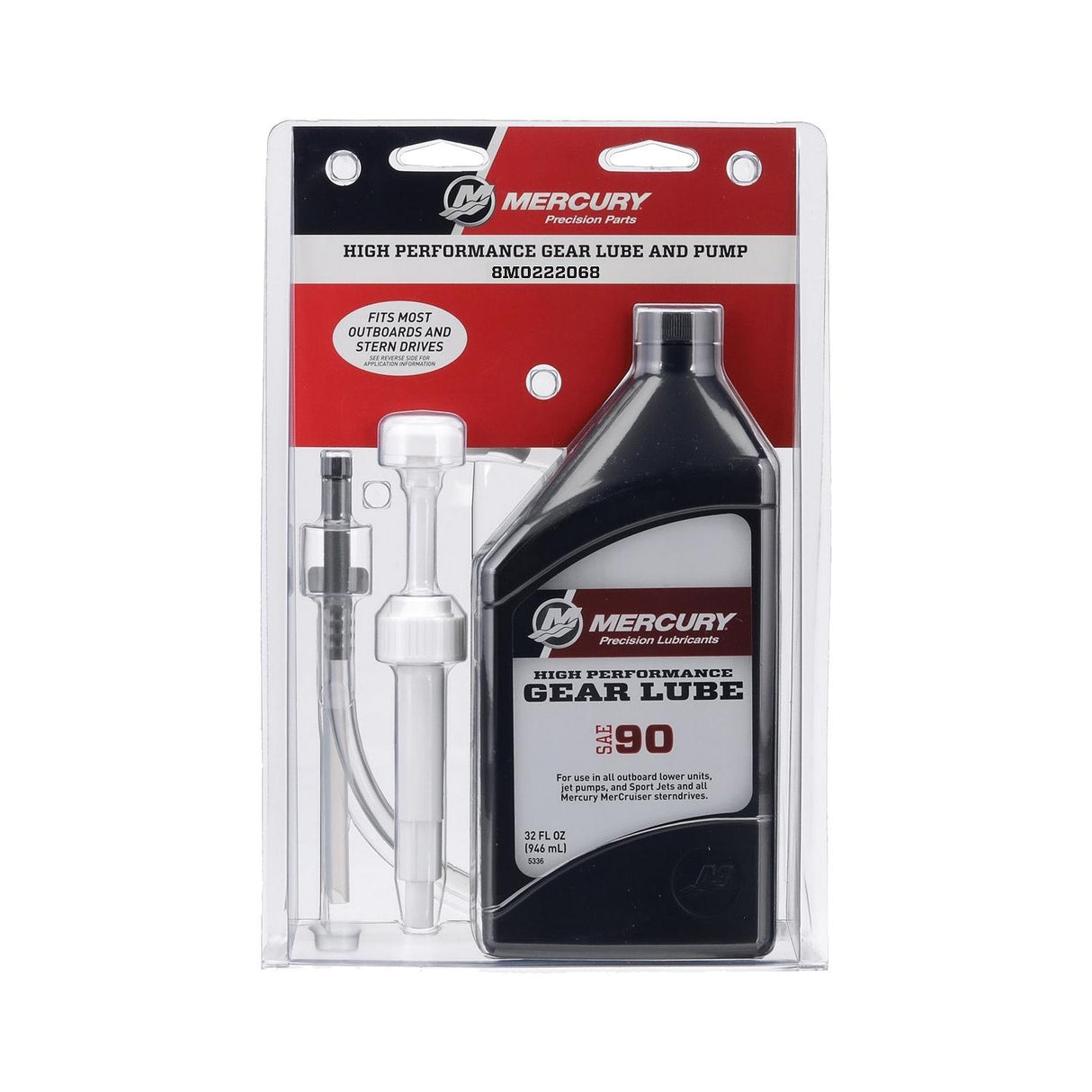 Mercury 8M0222068 SAE 90 High Performance  Gear Lube – 1 Quart Bottle