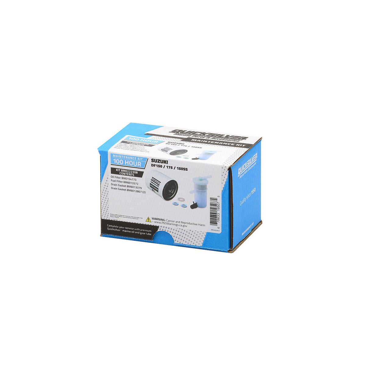 Quicksilver 8M0222308 100 Hour Maintenance Kit, SuzukiDF150/175/150SS