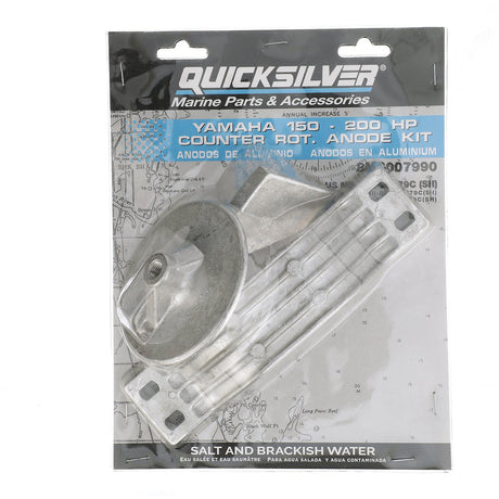 Quicksilver 8M6007990 Aluminum Anode Kit for Yamaha Counter Rotating 150hp Outboards